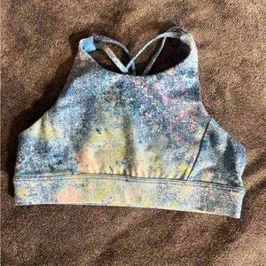 All in Motion Blue and Yellow Sports Bra